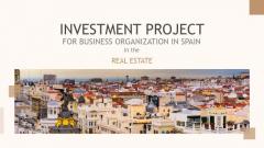 Перспективный проект в Мадриде в области недвижимости